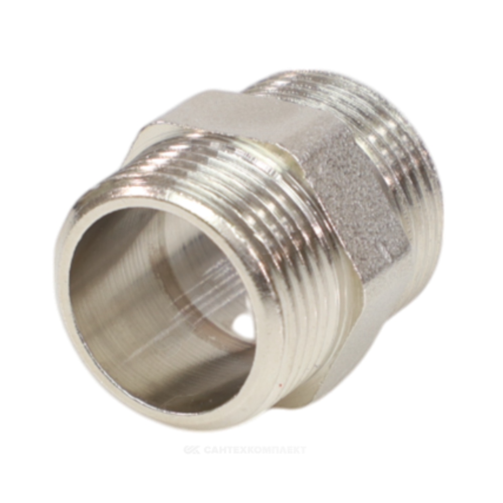 Ниппель латунь никель Ду 40 (1 1/2") НР VALFEX VF.582.N.112