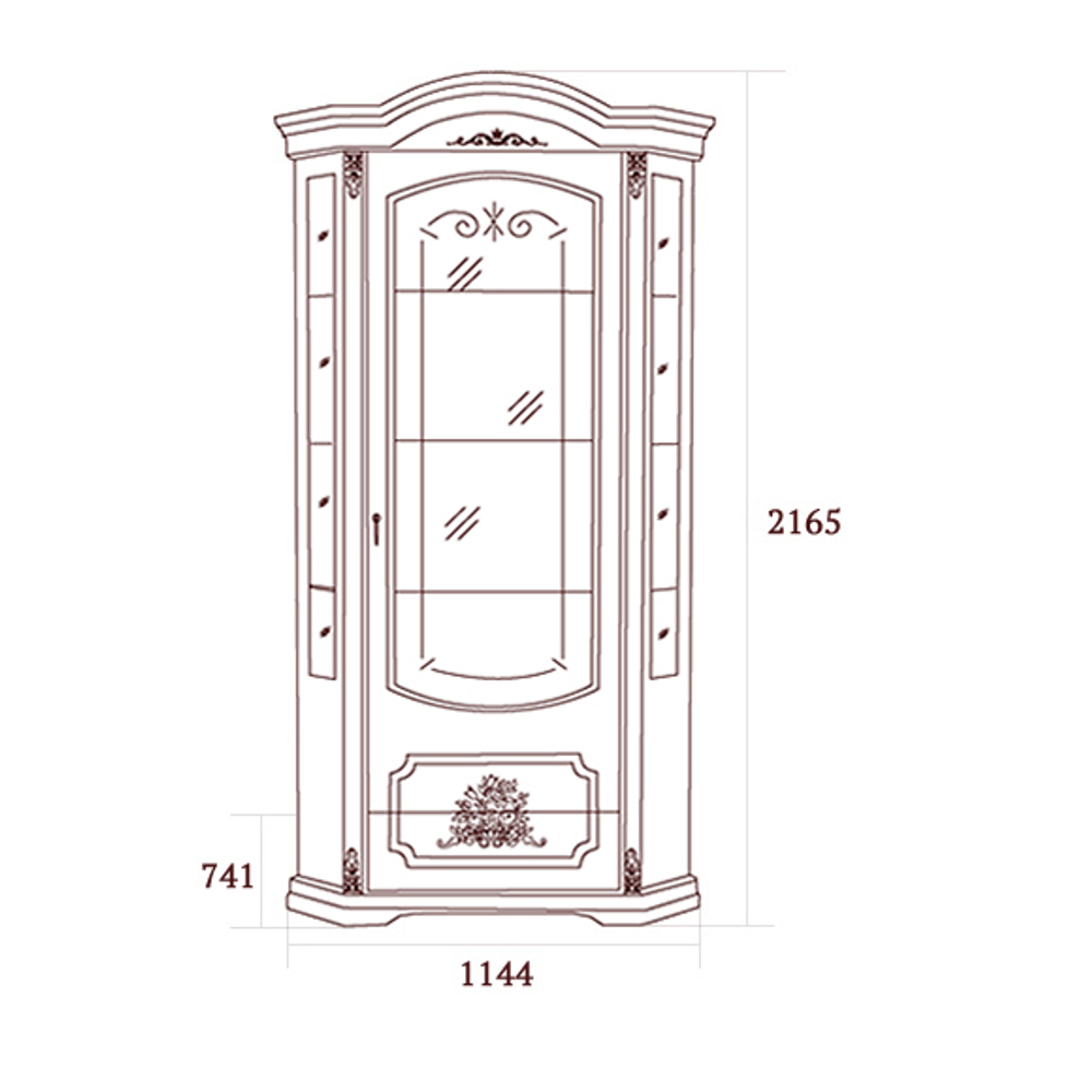 Флориана Витрина угловая
