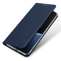 Чехол книжка из PU кожи синего цвета от Dux Ducis для OnePlus 13R, OnePlus Ace 5 и 5 Pro, серия Skin Pro Series Case