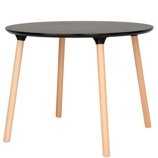 Обеденный стол Copine 100 см меламин черный | Купить в StoreForHome.ru