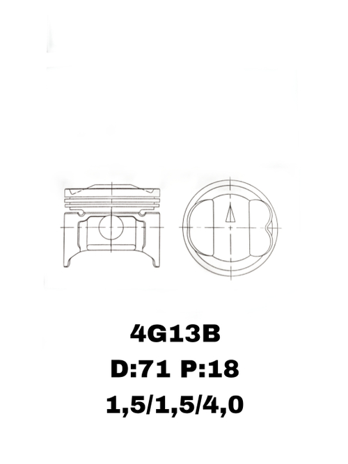 ПОРШНЯ 4G13 8V 12V