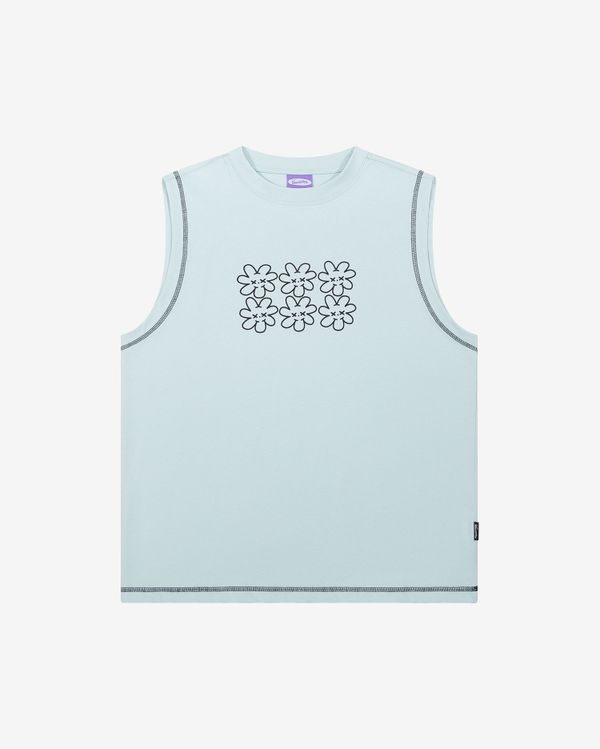 Майка face flower голубая - фото 1