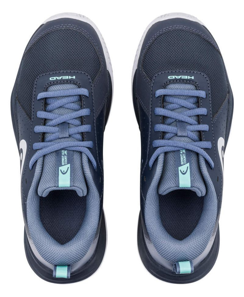 Детские теннисные кроссовки Head Sprint Court 4.0 - blueberry/teal