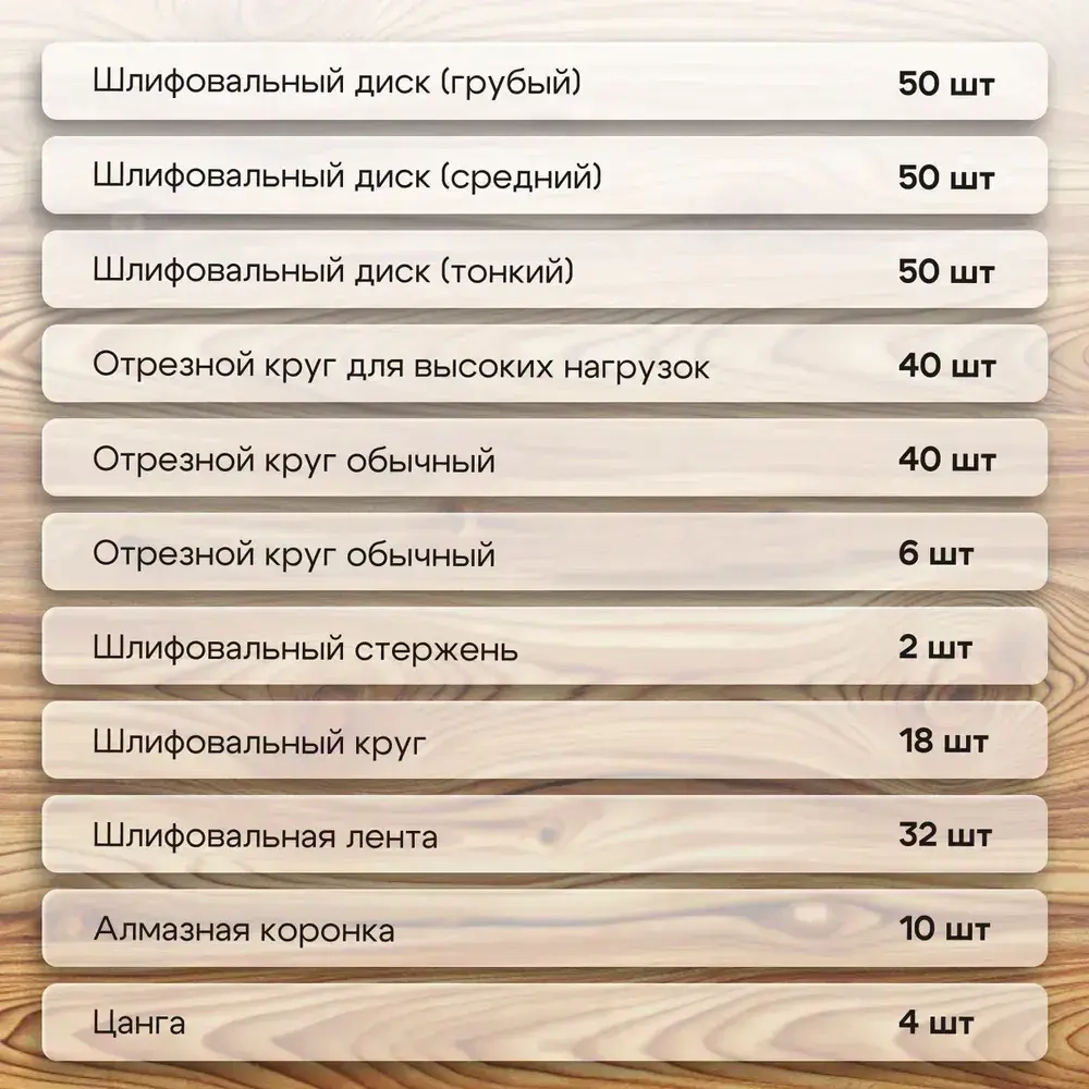 Набор насадок для граверов и бормашин Hitman, 3.2 мм, 420 предметов в кейсе