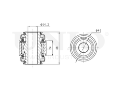 Сайлентблок задней цапфы плавающий UNIO RMP-20658