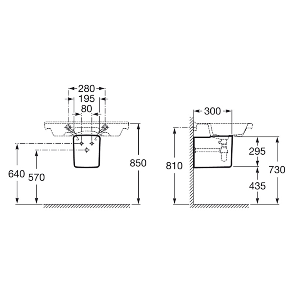 ПОЛУПЬЕДЕСТАЛ ROCA THE GAP
