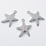 Подвеска Морская звезда, цвет серебро (родий), размер 17*14 мм, цена за 1 шт