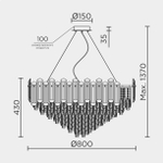 Подвесная люстра Modelux ML.7088.800 CR