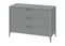 Комод Type 3 ящика ширина 120 см (серый)