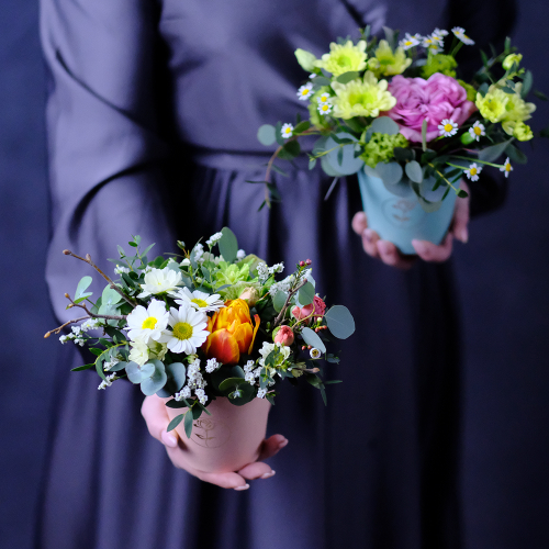 Купить Цветочная композиция #405 в кашпо