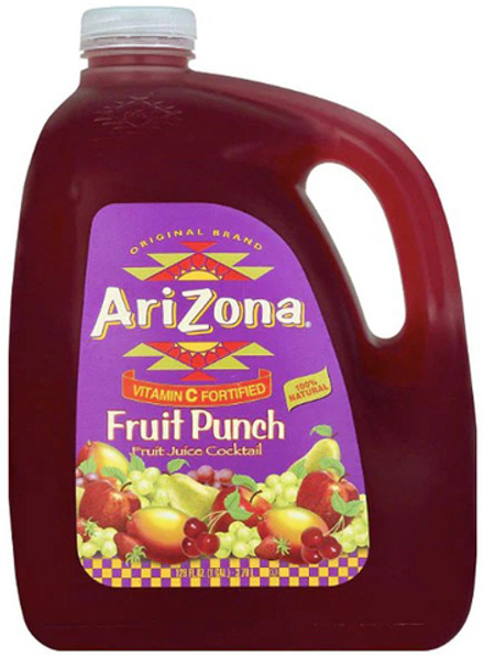 Чай Холодный Зеленый со Вкусом Мультифрукт Arizona Fruit Punch 3.78л - 4шт