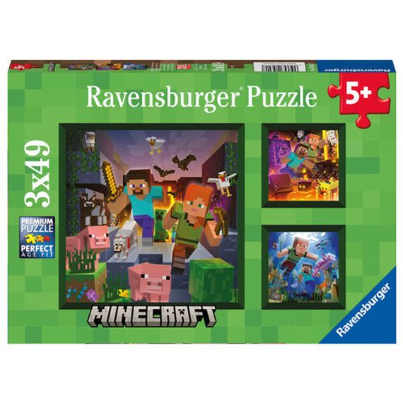 Puzzle Minecraft Biomes 3x49pc