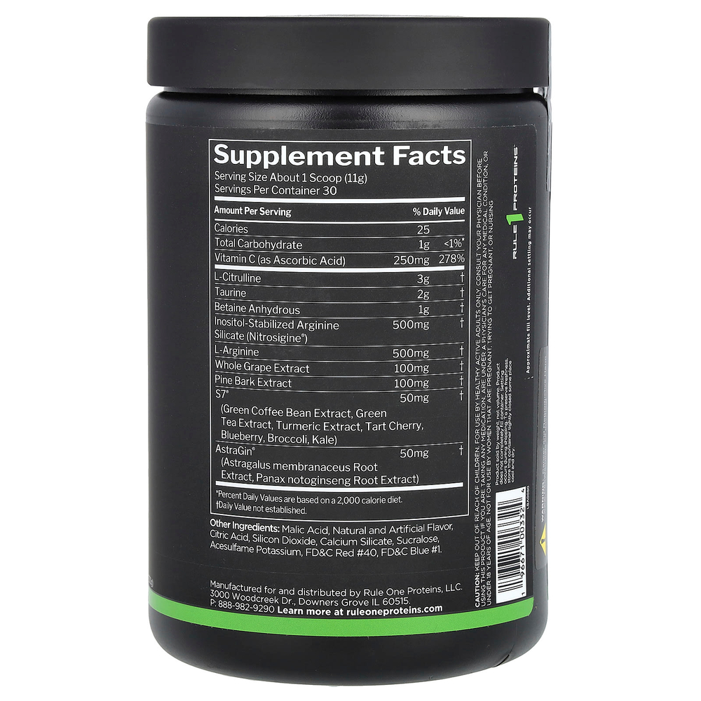 Rule One Proteins, Pump, со вкусом винограда, 330 г (11,64 унции)