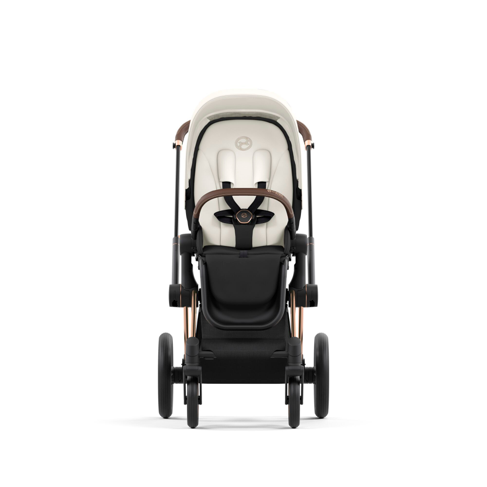 Коляска Cybex Priam IV 3 в 1 цвет Off White на шасси Rosegold