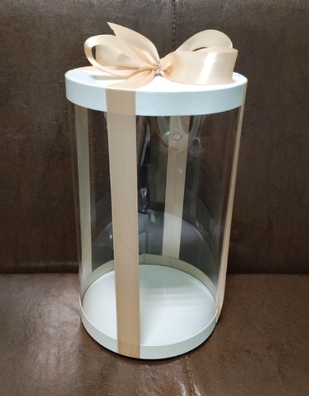 Коробка-тубус D17,5 см H21,5 см, белая