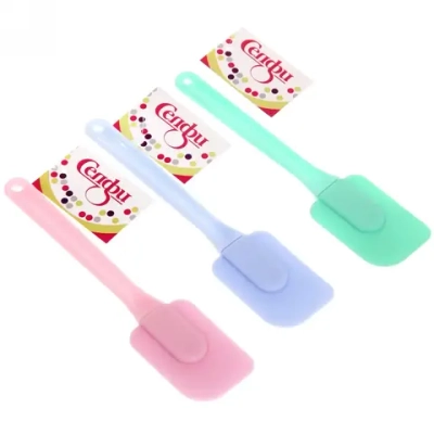 Лопатка силиконовая 18,5*4,5см «Macarons» цветная ручка