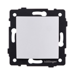 Выключатель кнопочный 1-клавишный 10А/250В, изогнутый, белый Kollinger REA-R-005WH для Aspekt, Eleganz, Reflex