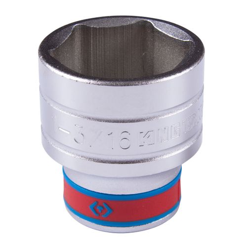 KING TONY (433538S) Головка торцевая стандартная шестигранная 1/2", 1-3/16", дюймовая