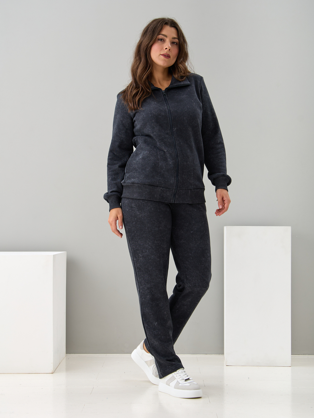 Костюм с брюками КБфп-584/варенка-графит