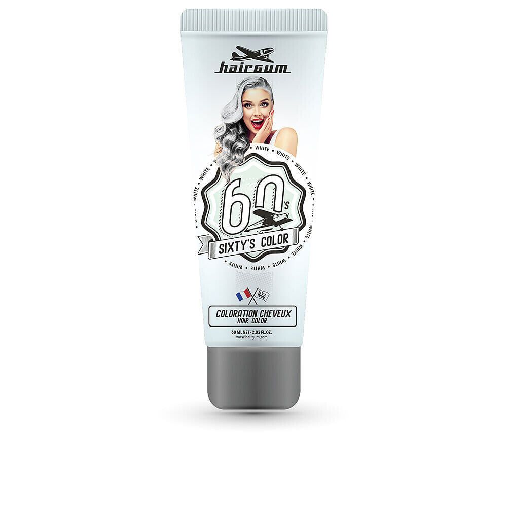 Hairgum Sixty&#39;s Color White Полуперманентная краска придающая блеск волосам, оттенок белый 60 мл