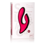 Красный перезаряжаемый вибратор со стимуляцией клитора Silhouette S17 (Цвет: красный)