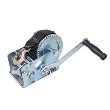Лебедка ручная барабанная двухскоростная, 900кг (нейлоновый ремень, ширина ремня-50мм, длина ремня-10м) Forsage F-TRT1201S