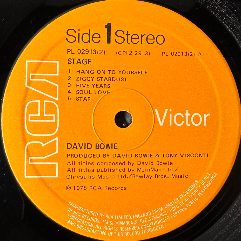 David Bowie - Stage 2LP (Англия 1978г.)