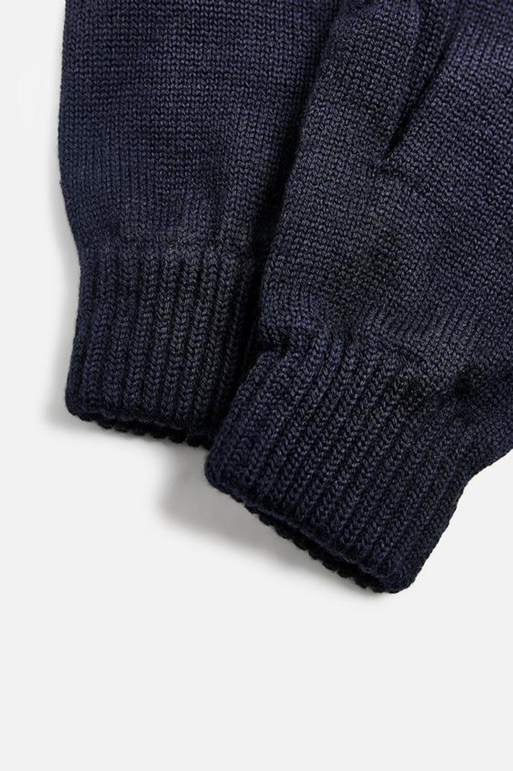 ZARA ШЕРСТЯНЫЕ ПЕРЧАТКИ, МОРСКОЙ СИНИЙ