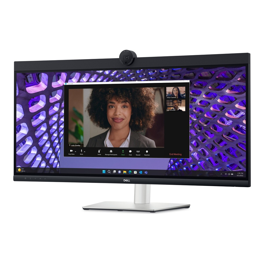Монитор Dell 34" P3424WEB S/BK, IPS, 21:9 3440x1440 60Hz, 5ms, Webcam, Speaker