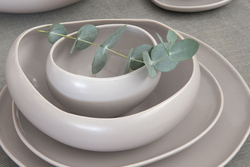 Тарелка закусочная 22см Easy Life Organica серая