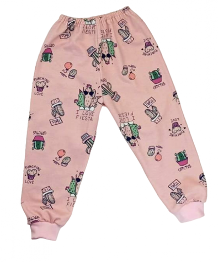 Пижамные штаны 610/47 розовые кактусы