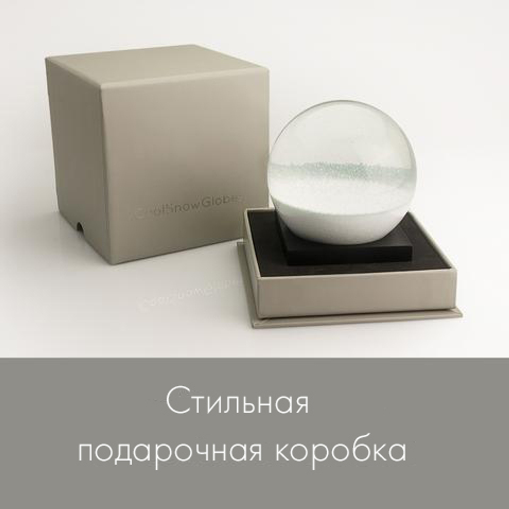 Шар со снегом внутри Серебристый Нью-Йорк