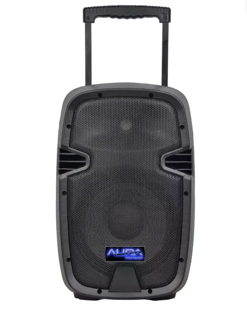 AURA A210MP3-Battery Активная акустическая система 80W, 10 дюймов ,Bluetooth/USB/SD/FM, 1 радиомикрофон, встроенная литиевая батарея 12В(2.1 а).