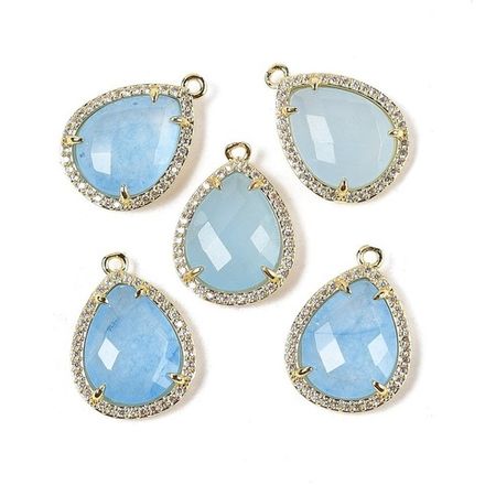 Подвеска Капля 20,5мм, кварц