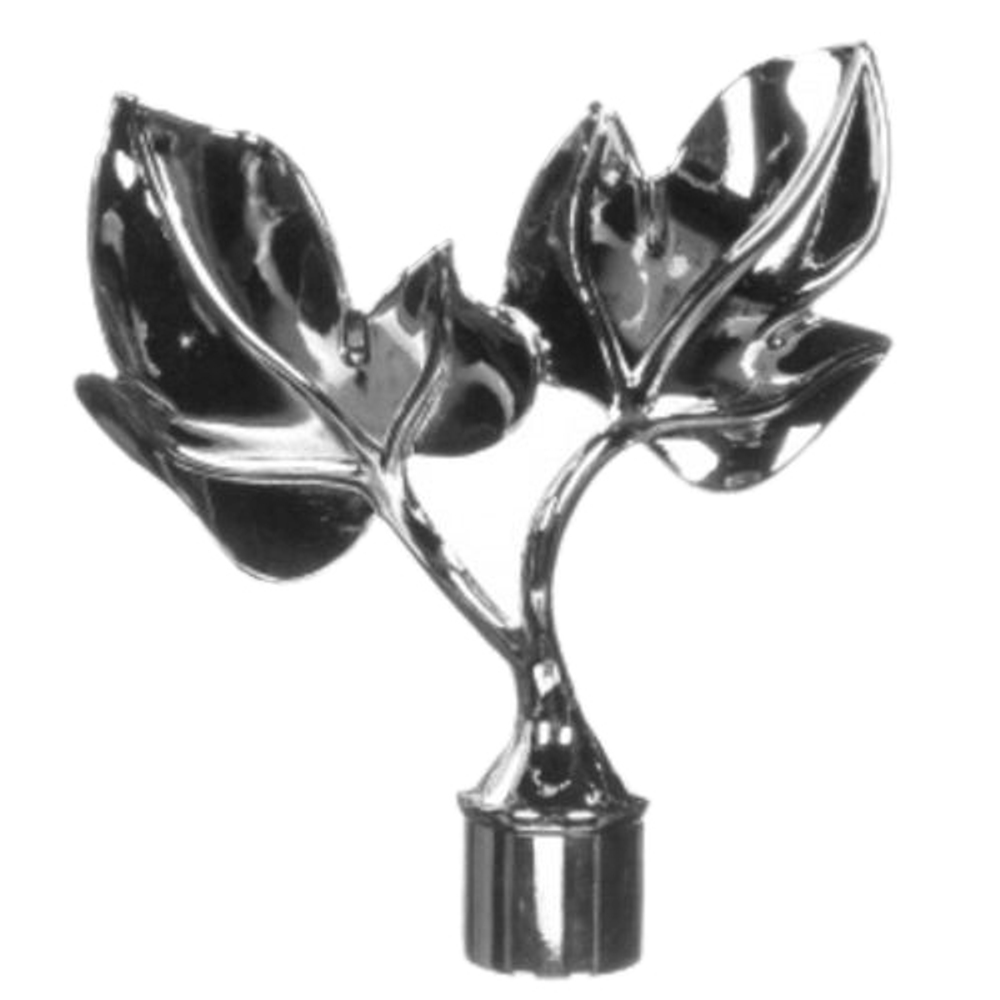 Наконечник "Лист" d19/16мм хром-глянец 1шт /уп