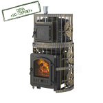 Печь для бани Эверест "Легкий пар Профи" Ковка Б/В (по-серому)