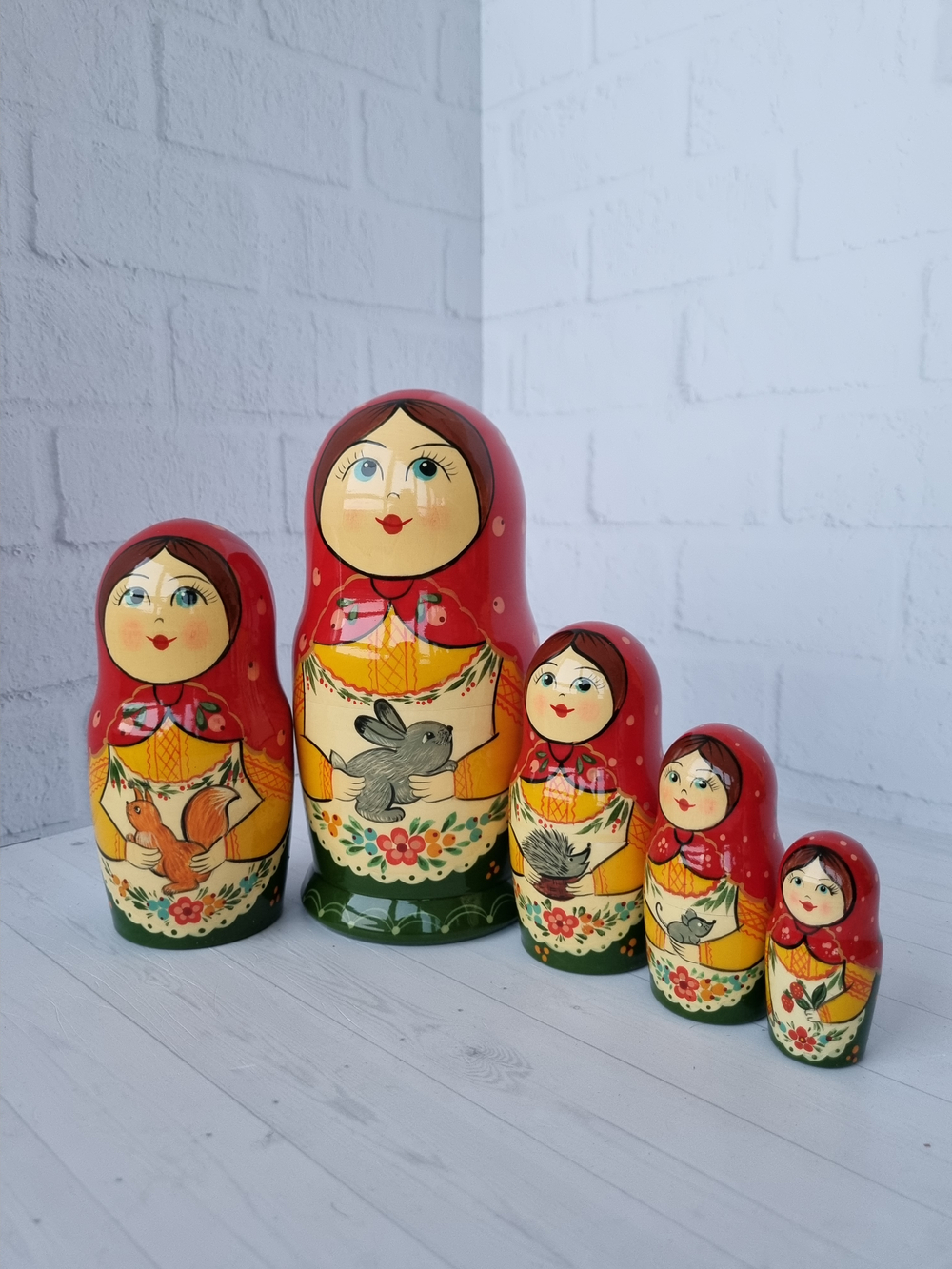 Матрешка с зайчиком 5 мест