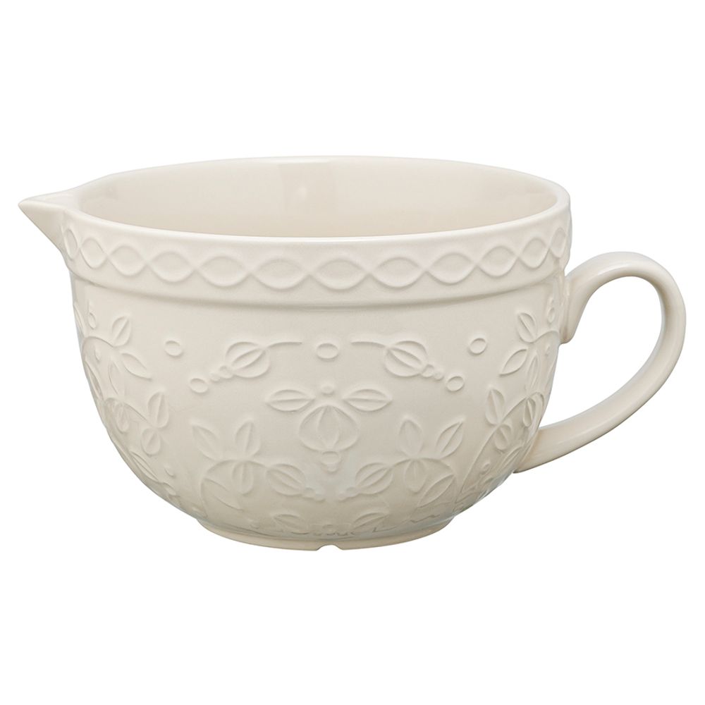 Кувшин для смешивания кремового цвета с рельефным узором Ягоды Тайги из коллекции Russian North, 2л