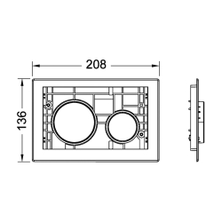 Клавиши панели смыва для унитаза, TECEloop modular, (белые матовые)
