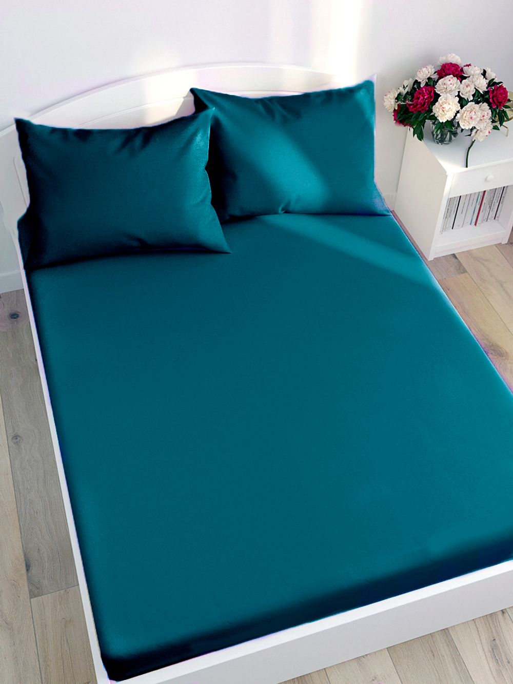 Постельное белье Milky Garden "TEAL" 1,5-сп   наволочка 50х70 1шт Простынь  150х215 см  Пододеяльник 145х215 см