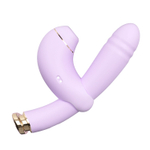 Сиреневый вибратор с возвратно-поступательными движениями и нагревом Minaka (Цвет: сиреневый)