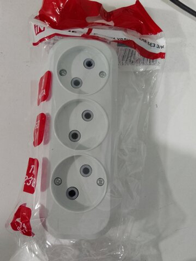 Колодка У-3-GRAND трехместная без заземления 5030 IN HOME