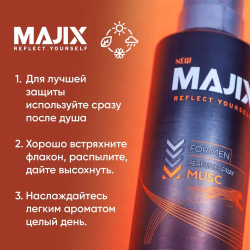 Дезодорант мужской спортивный Majix Musc 150 мл