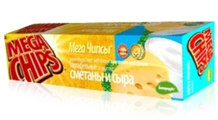 Чипсы "Мега чипсы" 50 г. Сметана и сыр Белпродукт