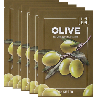 Тканевая маска с экстрактом оливы THE SAEM Natural Olive Mask Sheet