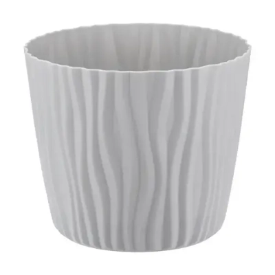 Кашпо ВОЛНА D160мм 2л с вкладышем Серый (комплект 12 шт)