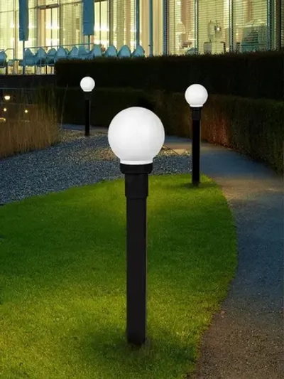 Светильник уличный НТУ садовый Шар белый. Фонарь на столб D150mm. Е27. IP54