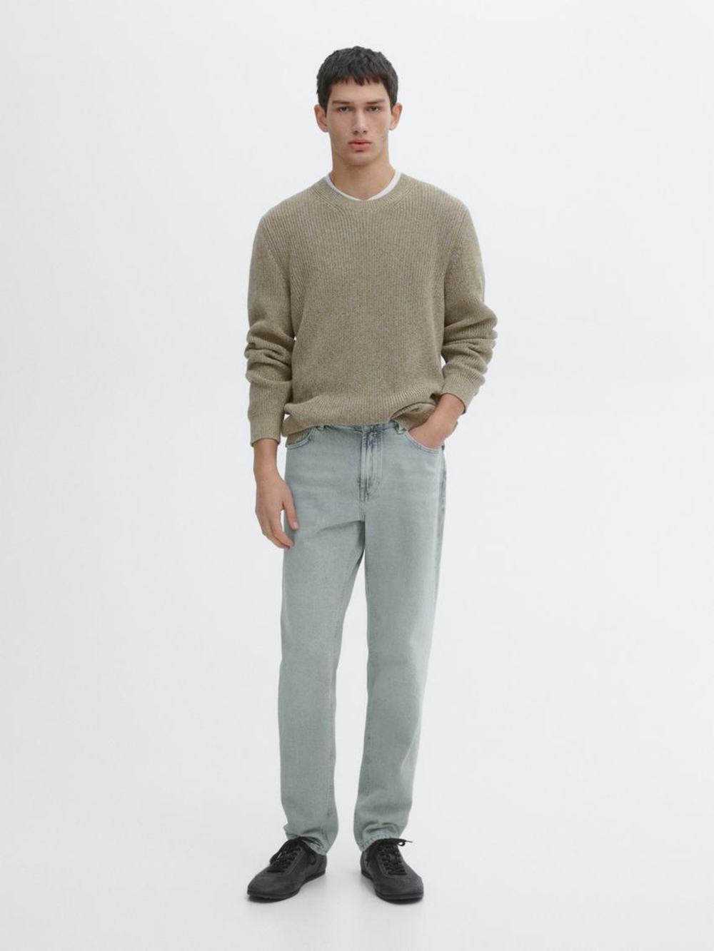 Massimo Dutti Зауженные джинсы из 100% хлопка, индиго