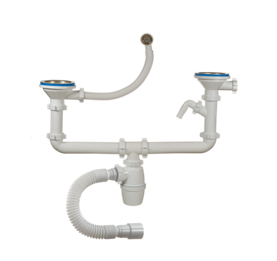 50092 Сифон двой. с 1 отв. 3 1/2  40 ОРИО (11/1шт) КРУГ