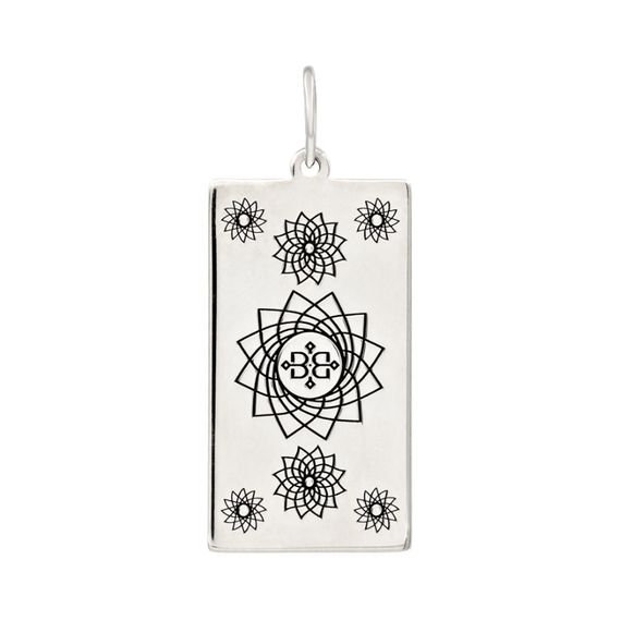 Подвеска Таро - карта Император, кулон из серебра 925 пробы, вид сзади